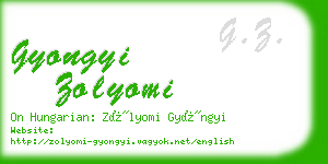 gyongyi zolyomi business card